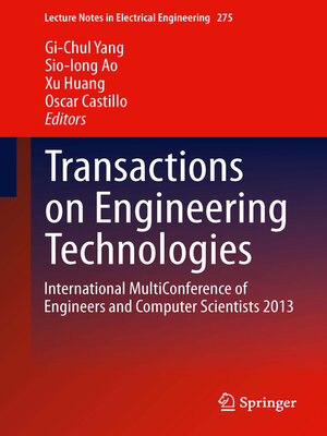 cover image of Transactions on Engineering Technologies